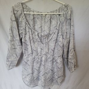 Banana Republic, XS, grey/white blouse